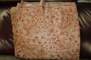 An approx. 91 x 44" embroidered wool shawl