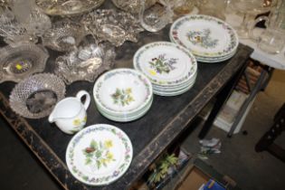 A collection of Royal Worcester "Worcester Herbs"