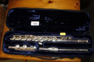 A Trevor James flute in fitted case