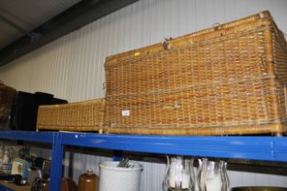 Two wicker baskets