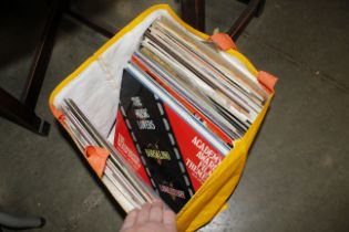 A bag of records including signed Baron Knights LP