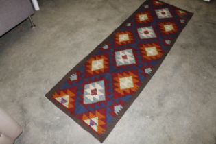 An approx. 2'2" x 6'6" Maimana Kelim rug
