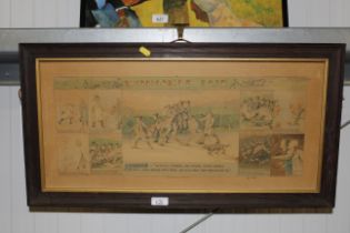 A framed print "Widdicombe Fair"