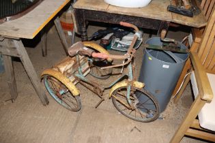 A vintage Tri-ang tricycle