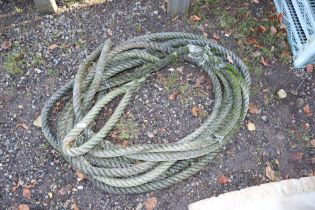 Approx. 60' long ships mooring rope