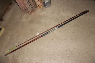 A two piece sea fishing rod