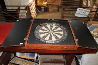 A dart board