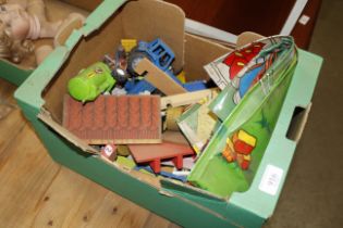 A box of miscellaneous toys
