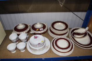 A collection of Crown Ducal dinnerware and floral