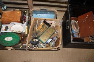 A box of various tools and fittings