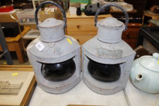 A pair of ships lamps