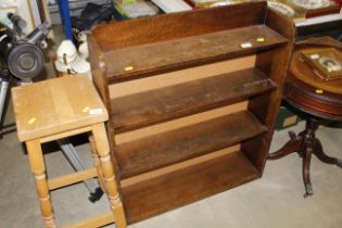 A set of open fronted bookshelves