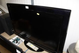 A Panasonic Viera flat screen television with remo