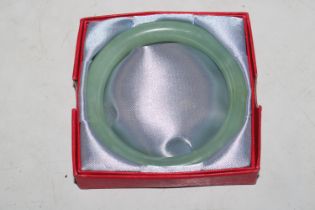 A jade coloured bangle