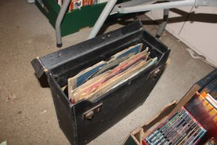 A case of 78 rpm records