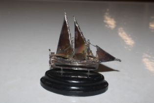 A 925 silver model of a Mediterranean sailing boat