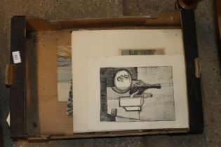 A quantity of unframed artwork to include two Gile