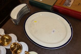 A Booths meat plate and a quantity of matching side plates