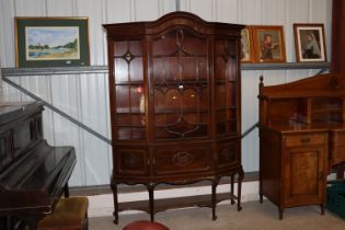 An Edwardian mahogany china display cabinet AF