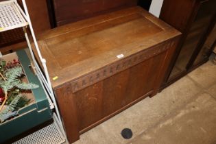 An oak blanket box