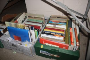 Two boxes of various hardback books