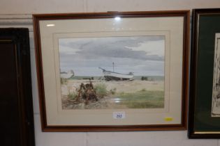 G. W. Miller, framed and glazed watercolour study