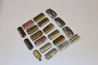 A box of vintage cigarette lighters