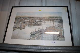 A Leonard Russell Squirrell print "The Port of Ips