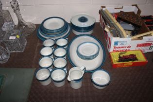 A collection of Wedgwood "Blue Pacific" oven-to-ta