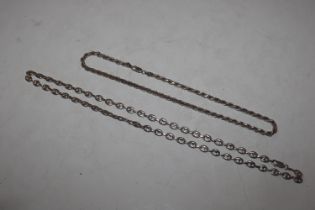 Two 925 silver necklaces, approx. total weight 67g