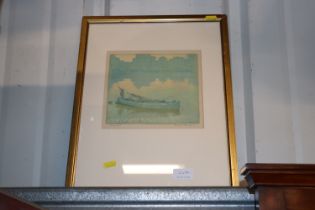 John Hall Thorpe, pencil signed etching 'Dawn'