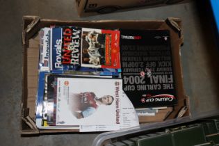 A box of football programmes to include Ipswich To