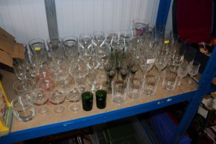 A collection of drinking glasses