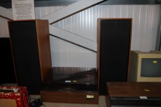 A Sony stereo turntable system No 230 and pair of