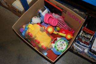 A box of children's toys