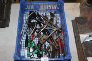 A quantity of various motorcycle engineering tools