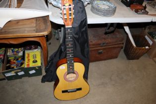 An Eleca acoustic guitar