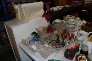 A quantity of various table glassware to include a