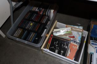 A case of various cassette tapes etc and a quantit