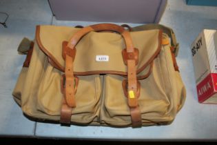 A Billingham canvas and leather satchel