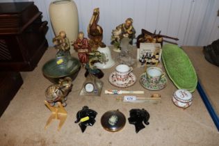 A Studio Pottery bowl , various ornaments, wall pl