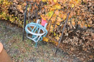 A stable door grill; tow rope and a galvanised fee