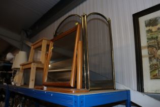 A spark guard and pine swing frame mirror