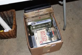 A box of various First World War and other DVDs