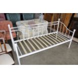 A metal daybed frame
