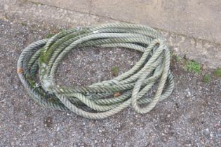 An approx. 60' long mooring rope