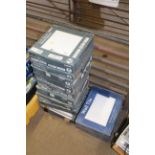 Ten boxes of Homebase Art Deco floor tiles (nine t