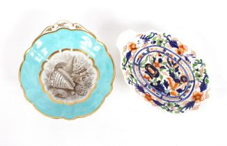 An early 19th Century Flight and Barr Worcester dish, decorated with transfer printed shells