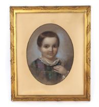 Alfred H. Taylor, a gilt framed portrait of a child framed as an oval and dated 1853