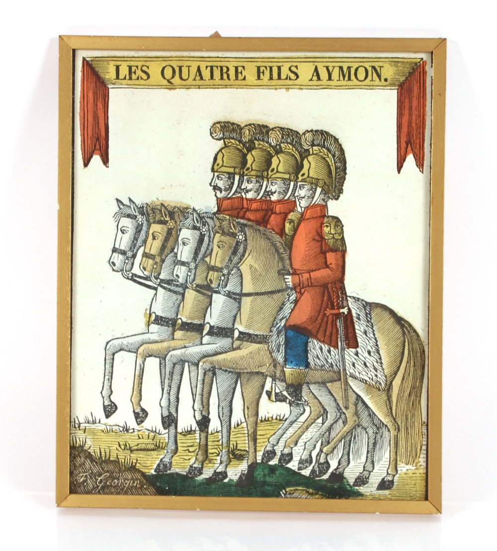 Coloured print "Madonna and Child" and a coloured print after F. Jeorgin Les Quatre Fils Aymon - Image 2 of 2